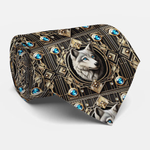 Gravata Majestoso Lobo   Moda Masculina para Homen