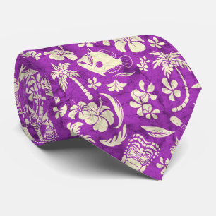 Gravata Makapuu Beach, Havaí, Tropical, Tiki Batik