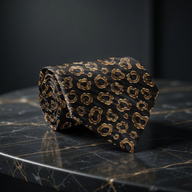 Gravata Manchas de Leopardo Douradas de Luxo (Criador carregado)