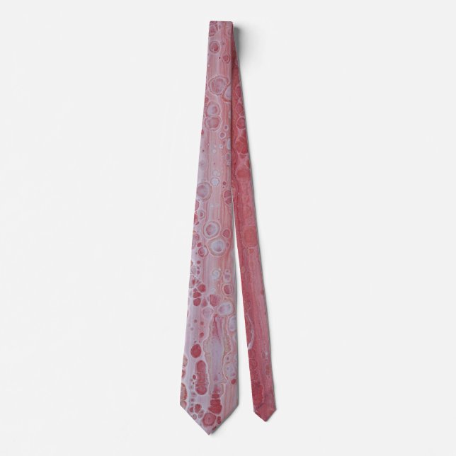 Gravata Manchas Vermelhas e Rosadas  (Frente)