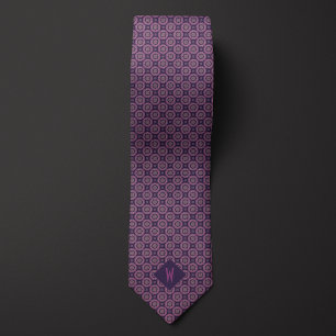 Gravata Mandala Roxo de Duas Cores