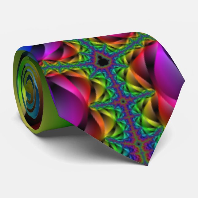 Gravata Mandelbrot Fractal Necktie (Rolled)