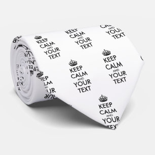 Gravata MANTENHA O CALM Personalizado e o TEXTO