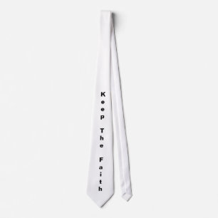 Gravata Mantenha O Coletor Do Pescoço Da Fé (Preto/Branco)