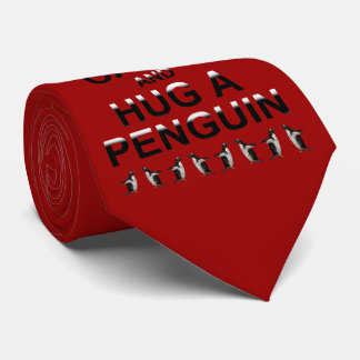 Gravata Manter a Calma e Abraçar um Pinguim (Verme
