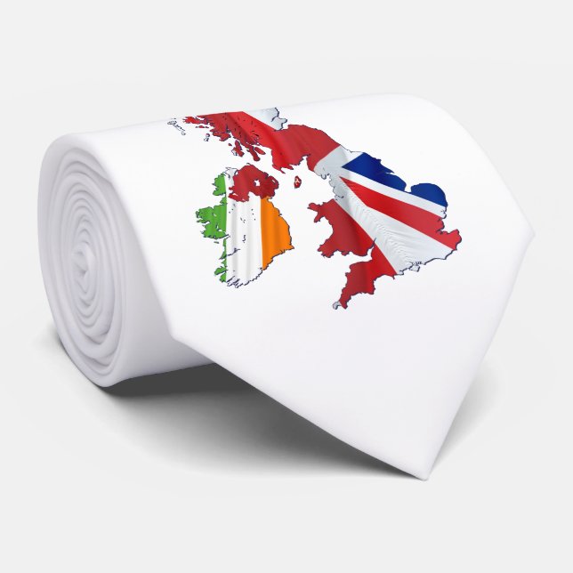 GRAVATA MAP E PAVILHÕES BRITÂNICOS (Rolled)