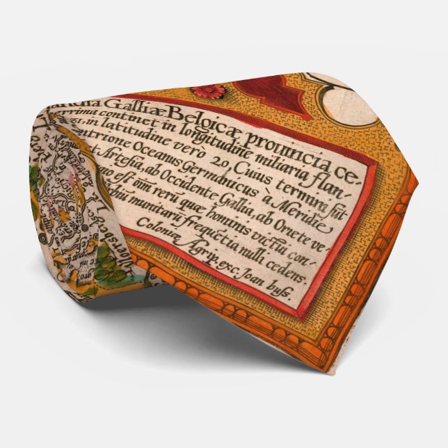 Gravata Mapa do condado da Flandres (1609) (Rolled)