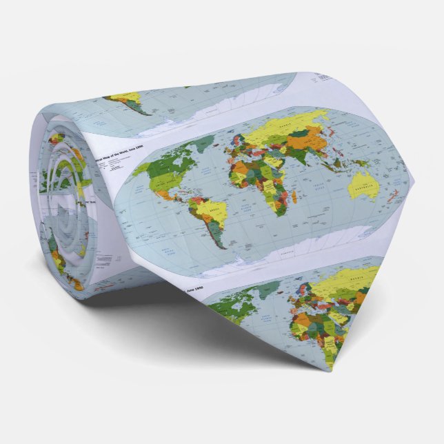 Gravata Mapa do mundo (1998) (Rolled)