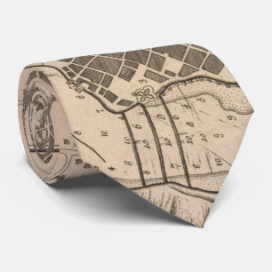 Gravata Mapa do vintage de Havana Cuba (1758)