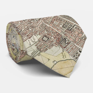 Gravata Mapa do vintage de Londres Inglaterra (1727)