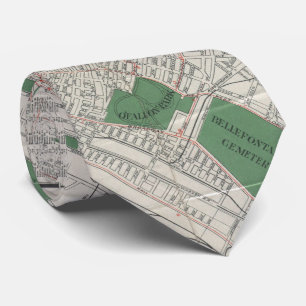Gravata Mapa do vintage de St Louis Missouri (1921)