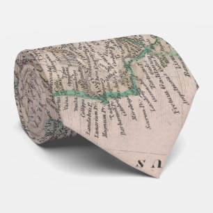 Gravata Mapa do vintage do império romano (1852)