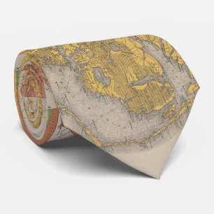 Gravata Mapa Geological de North Carolina do vintage