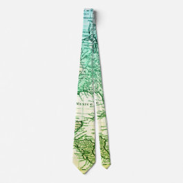 Gravata Mapa legal da Vintagem Verde da América do Norte