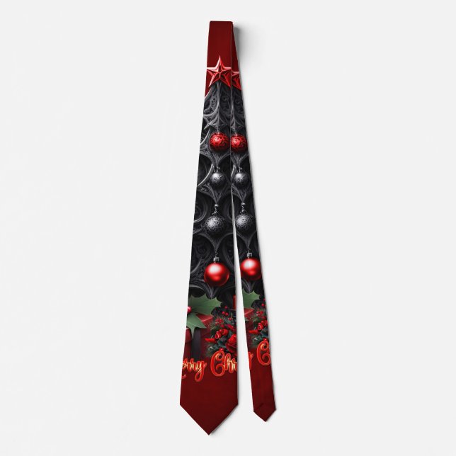 Gravata maravilhosa árvore de natal gótica (Frente)