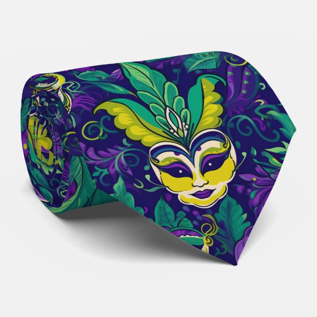 Gravata Mardi Gras The MasquerTie (Rolled)