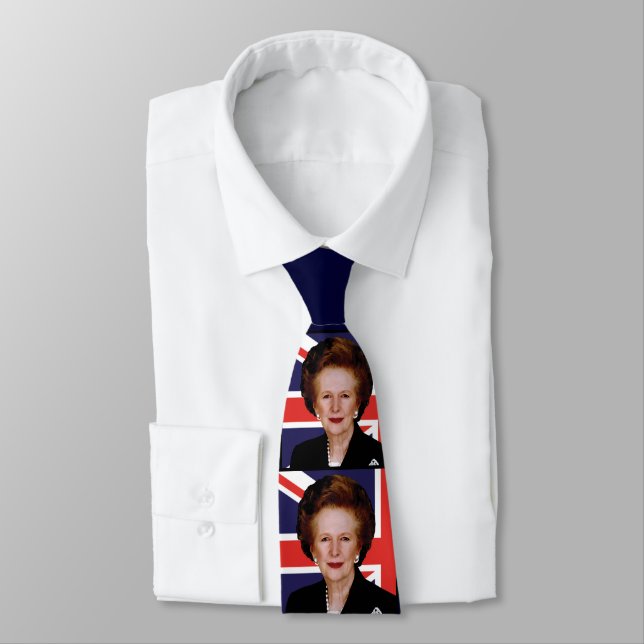 Gravata Margaret Thatcher - primeiro ministro inglês (Amarrado)