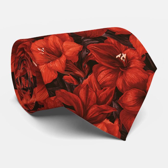 Gravata Marido da Flor de Amarílis Início (Rolled)
