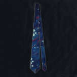 Gravata Marinho azul abstrato de galáxia giratória da meia<br><div class="desc">Marinho azul abstrato de galáxia giratória da meia-noite</div>
