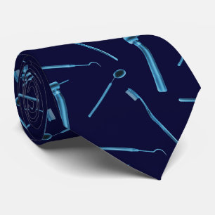 Gravata Marinho Azul de Ferramentas Dentárias Higienistas