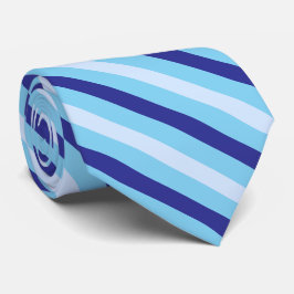 Gravata Marinho Azul E Turquesa - Estrias Diagonais