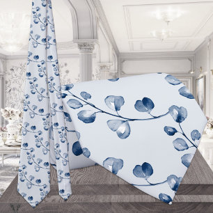 Gravata Marinho Azul Eucalyptus Cascando Cinza Escamudo