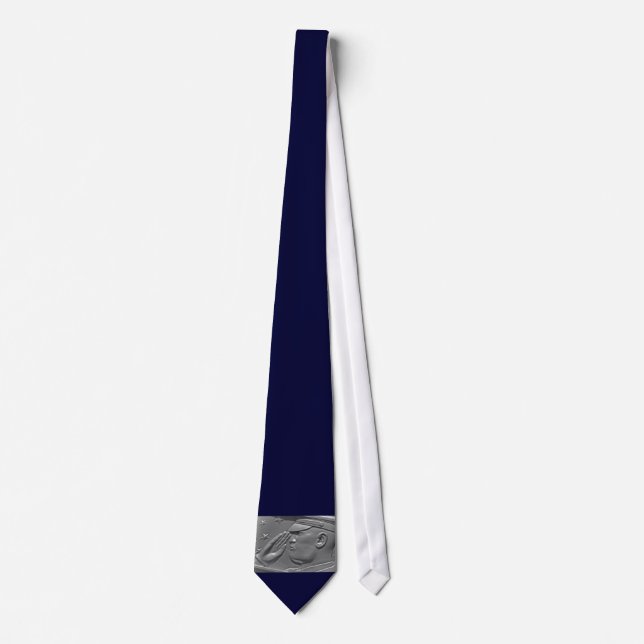 Gravata Marinho Azul Honra Militar Salute Tie Militar (Frente)