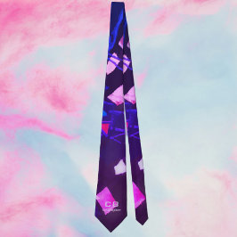 Gravata Marinho azul-indigo-roxa-roxa-abstrato