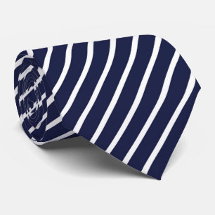 Gravata Marinho Azul - Traço Diagonal Branco