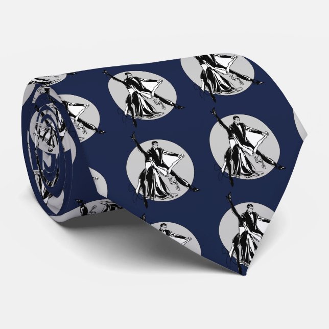 Gravata Marinho Blue Ballroom Dancing Tie (Rolled)