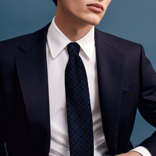 Gravata Marinho Blue Primrose Vintage Floral Men