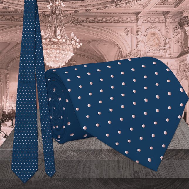 Gravata Marinho Clássico, Azul E Pino Rosa Esbranquiçado,  (Criador carregado)