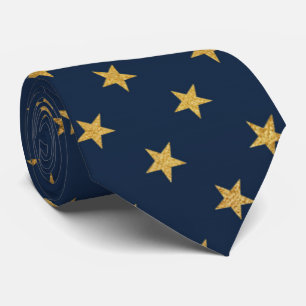 GRAVATA MARINHO DOURADO STAR MENS TIE