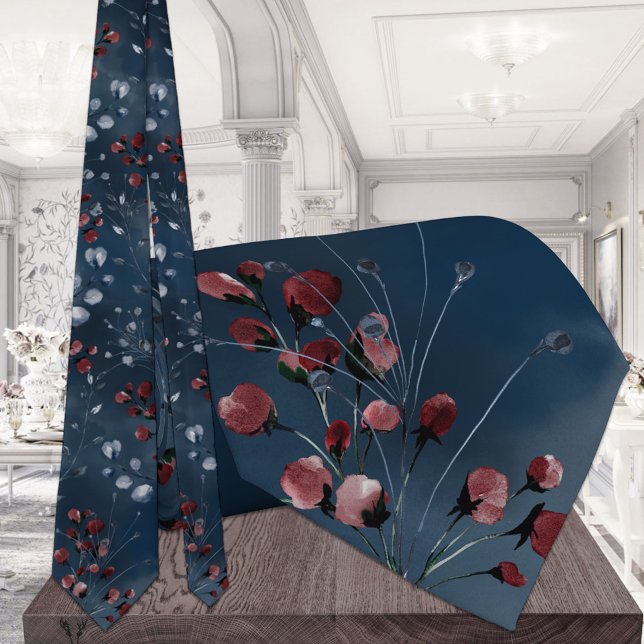 Gravata Marinho Greenery Elegant Casamento (Criador carregado)