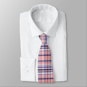 Gravata Marinho rosa Xadrez branco pré-disquete branco azu