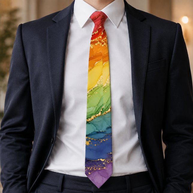 Gravata Mármore Arco-íris LGBTQ  (Criador carregado)