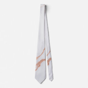 Gravata Mármore Branco e Elegância de Luxo com Acento Dour