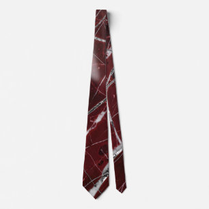 Gravata Mármore vermelho luxuoso brilhante