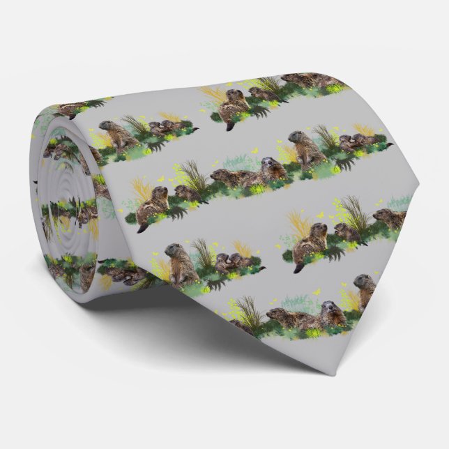 Gravata Marmot Meadow (Cinza) (Rolled)