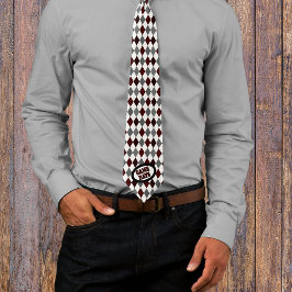 Gravata Maroon Argyle - Jogo do Dia do Pescoço