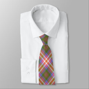 Gravata Marrom, Azul, Rosa e Branco Tarten Masculino