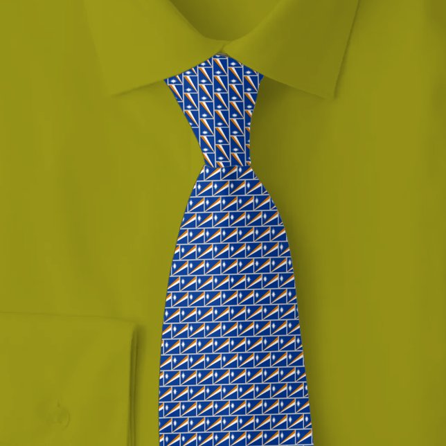 Gravata Marshall Islands Flag Brick Pattern (Criador carregado)