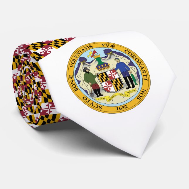Gravata Marylander Flag & Seal Design, Flag of Maryland (Rolled)
