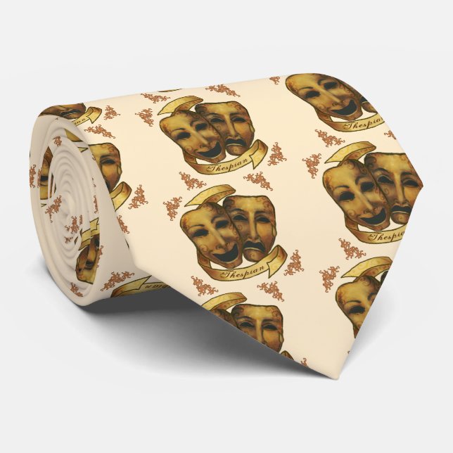 Gravata Máscaras de Ator (Rolled)