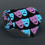 Gravata Máscaras de Drama<br><div class="desc">Este drama mascara a gravata com uma máscara de comédia rindo púrpura com um sorriso e uma máscara de tragédia triste e azul chorando com uma testa! Este teatro clássico mascara design é o presente perfeito para, mas para um ator ou atriz ou para qualquer pessoa que ame drama, Shakespeare...</div>