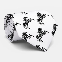 Gravata Mascote dos mustang dos broncos do cavalo em algum