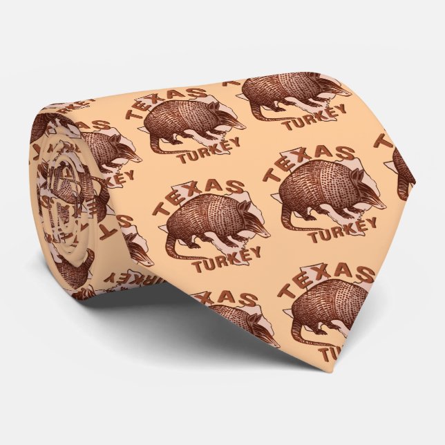 Gravata masculina Armadillo Texas Turkey (Rolled)