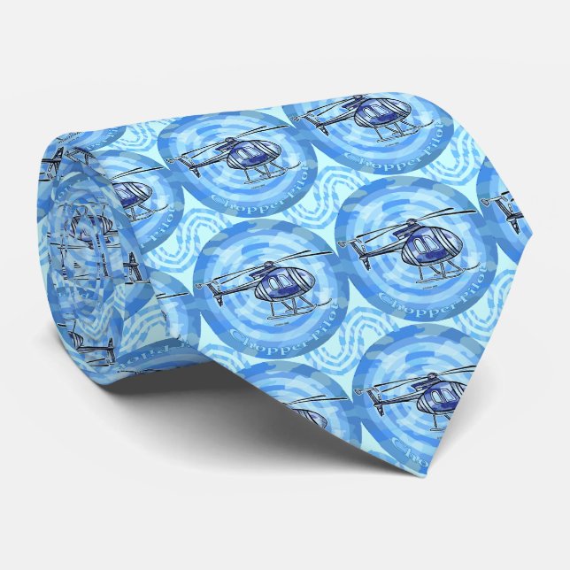 Gravata masculina Blue Sky Helicopter (Rolled)