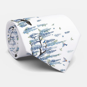 Gravata masculina Blue Wisteria & Songbird Waterco
