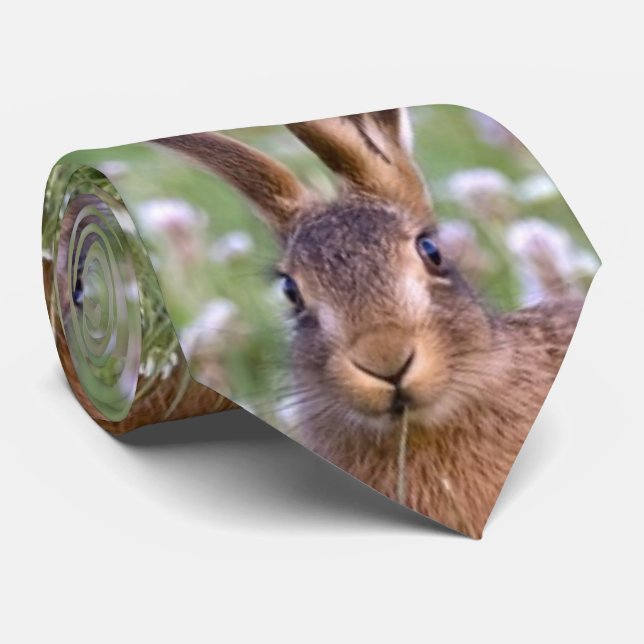 Gravata Masculina Coelho Selvagem (Rolled)